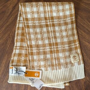 Timberland Scarf, Brown & Cream Buffalo Plaid, NWT